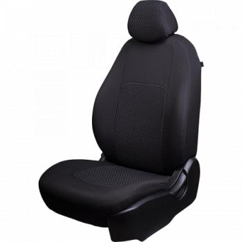 Комплект чехлов для сидений (РЗС 40/60 2Г жаккард) Турин Lord Autofashion KIA Cerato  2 TD (2008-2013) седан (черный, вставка серая Спинг-88, строчка черная)