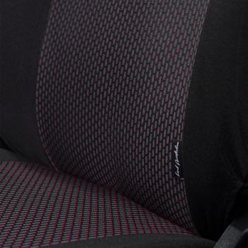 2 499 р. Комплект чехлов для сидений (РЗС 60/40 2Г жаккард) СТАНДАРТ Lord Autofashion  KIA Rio  3 QB (2011-2017) дорестайлинг седан, рестайлинг седан (черный, вставка Сеул красный, строчка черная)  с доставкой в г. Майкоп. Увеличить фотографию 12