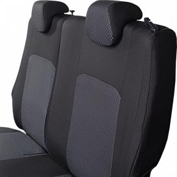2 499 р. Комплект чехлов для сидений (РЗС 60/40 2Г жаккард) СТАНДАРТ Lord Autofashion  KIA Rio  3 QB (2011-2017) дорестайлинг седан, рестайлинг седан (черный, вставка Сеул серая, строчка черная)  с доставкой в г. Майкоп. Увеличить фотографию 13