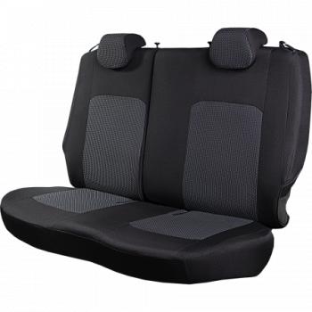 2 499 р. Комплект чехлов для сидений (РЗС 60/40 2Г жаккард) СТАНДАРТ Lord Autofashion  KIA Rio  3 QB (2011-2017) дорестайлинг седан, рестайлинг седан (черный, вставка Сеул серая, строчка черная)  с доставкой в г. Майкоп. Увеличить фотографию 6
