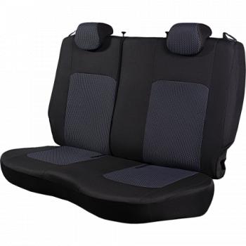 2 499 р. Комплект чехлов для сидений (РЗС 60/40 2Г жаккард) СТАНДАРТ Lord Autofashion  KIA Rio  3 QB (2011-2017) дорестайлинг седан, рестайлинг седан (черный, вставка Сеул синяя, строчка черная)  с доставкой в г. Майкоп. Увеличить фотографию 6