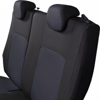 2 499 р. Комплект чехлов для сидений (РЗС 60/40 2Г жаккард) СТАНДАРТ Lord Autofashion  KIA Rio  3 QB (2011-2017) дорестайлинг седан, рестайлинг седан (черный, вставка Сеул синяя, строчка черная)  с доставкой в г. Майкоп. Увеличить фотографию 7