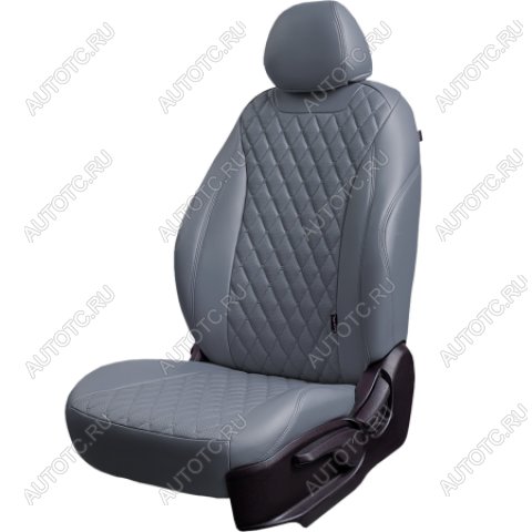 12 749 р. Комплект чехлов для сидений (ЦЗС 2П Орегон) БАЙРОН ст БАЙРОН Lord Autofashion  Лада 2108 - 2115 (серый, вставка серая, строчка темно-серая)  с доставкой в г. Майкоп