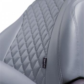 12 749 р. Комплект чехлов для сидений (ЦЗС 2П Орегон) БАЙРОН ст БАЙРОН Lord Autofashion  Лада 2108 - 2115 (серый, вставка серая, строчка темно-серая)  с доставкой в г. Майкоп. Увеличить фотографию 3