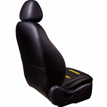 7 999 р. Комплект чехлов для сидений (РЗСиС 60/40 3Г Орегон) ТУРИН-2 Lord Autofashion  Лада Калина ( 1118,  1119) (2004-2013) седан, хэтчбек (черный, вставка черная+желтая, строчка желтая)  с доставкой в г. Майкоп. Увеличить фотографию 6