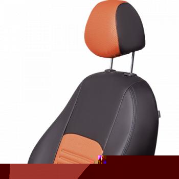 9 449 р. Комплект чехлов для сидений ( РЗС 60/40 3Г Илана+Орегон) ТУРИН СТ Lord Autofashion  Nissan Juke  1 YF15 (2010-2020) дорестайлинг, рестайлинг (черный, вставка коричневая+бежевая, строчка черная )  с доставкой в г. Майкоп. Увеличить фотографию 4