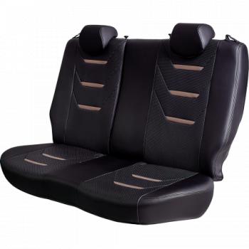 6 999 р. Комплект чехлов для сидений (РЗС 60/40+подлок. 3Г Орегон),ТУРИН-2 Lord Autofashion  Nissan Qashqai  1 (2007-2013) дорестайлинг, J10 рестайлинг (черный, вставка черная+темно-коричневая, строчка темно-коричневая)  с доставкой в г. Майкоп. Увеличить фотографию 4