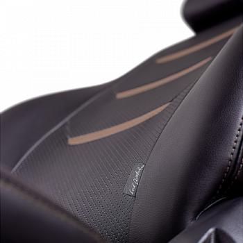 6 999 р. Комплект чехлов для сидений (РЗС 60/40+подлок. 3Г Орегон),ТУРИН-2 Lord Autofashion  Nissan Qashqai  1 (2007-2013) дорестайлинг, J10 рестайлинг (черный, вставка черная+темно-коричневая, строчка темно-коричневая)  с доставкой в г. Майкоп. Увеличить фотографию 7