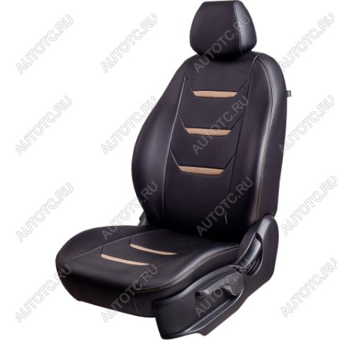 6 999 р. Комплект чехлов для сидений (РЗС 60/40+подлок. 3Г Орегон) ТУРИН-2 Lord Autofashion  Nissan Qashqai  2 (2013-2022) J11 дорестайлинг, J11 рестайлинг (черный, вставка черная+бежевая, строчка бежевая)  с доставкой в г. Майкоп