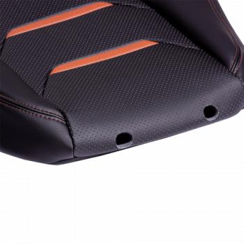 7 999 р. Комплект чехлов для сидений (РЗС 60/40+подлок. 3Г Орегон) ТУРИН-2 Lord Autofashion  Nissan Qashqai  2 (2013-2022) J11 дорестайлинг, J11 рестайлинг (черный, вставка черная+коричневая, строчка коричневая)  с доставкой в г. Майкоп. Увеличить фотографию 5