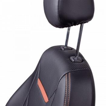7 999 р. Комплект чехлов для сидений (РЗС 60/40+подлок. 3Г Орегон) ТУРИН-2 Lord Autofashion  Nissan Qashqai  2 (2013-2022) J11 дорестайлинг, J11 рестайлинг (черный, вставка черная+коричневая, строчка коричневая)  с доставкой в г. Майкоп. Увеличить фотографию 6
