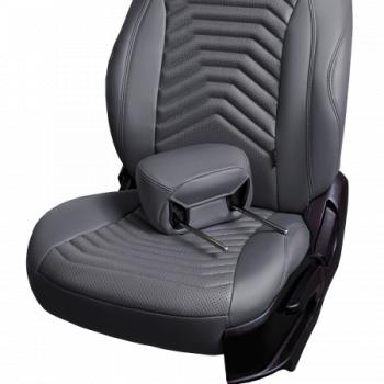 18 699 р. Комплект чехлов для сидений (РЗС Орегон) БАЙРОН ст ПРЕЗИДЕНТ Lord Autofashion  Nissan Terrano  D10 (2013-2016), Renault Duster  HS (2010-2015) (серый, вставка серая+темно-серая, строчка темно-серая)  с доставкой в г. Майкоп. Увеличить фотографию 8