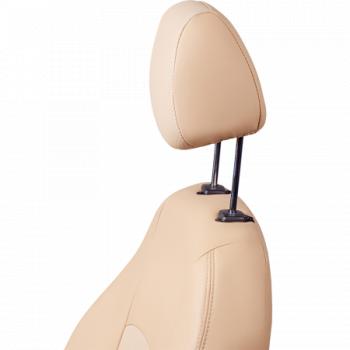 4 999 р. Комплект чехлов для сидений (ЦЗС 2П Илана+Орегон) ТУРИН СТ Lord Autofashion  Renault Duster  HS - Sandero ( (BS),  (B8)) (бежевый, вставка бежевая, строчка бежевая)  с доставкой в г. Майкоп. Увеличить фотографию 4