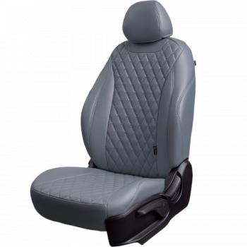 Комплект чехлов для сидений (к. Drive РЗС 60/40 3Г Орегон) БАЙРОН ст БАЙРОН Lord Autofashion Renault Duster  HM (2021-2024) рестайлинг (серый, вставка серая, строчка темно-серая)