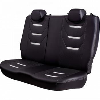 18 799 р. Комплект чехлов для сидений (ЦЗС 2П Орегон) ТУРИН-2 Lord Autofashion  Renault Logan  2 (2014-2018) дорестайлинг (черный, вставка черная+белая, строчка белая)  с доставкой в г. Майкоп. Увеличить фотографию 8