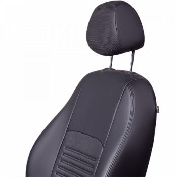 9 449 р. Комплект чехлов для сидений (ЦЗС 3Г Илана и Орегон) ТУРИН СТ Lord Autofashion  Renault Symbol  седан (2008-2012) LU (черный, вставка черная, строчка черная)  с доставкой в г. Майкоп. Увеличить фотографию 2