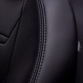 6 999 р. Комплект чехлов для сидений (РЗС 40/60+подлок. 3Г Орегон) ТУРИН-2 Lord Autofashion  Skoda Rapid ( NH3,  NH1) (2012-2020), Volkswagen Polo  Mk6 (2020-2022) (черный, вставка черная, строчка черная)  с доставкой в г. Майкоп. Увеличить фотографию 7