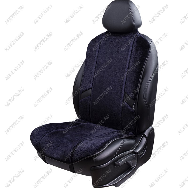 10 199 р. Накидка на сиденье (1 место Р. 4418 натур. мех) Меховая Lord Autofashion   (черника 12мм, строчка черная)  с доставкой в г. Майкоп