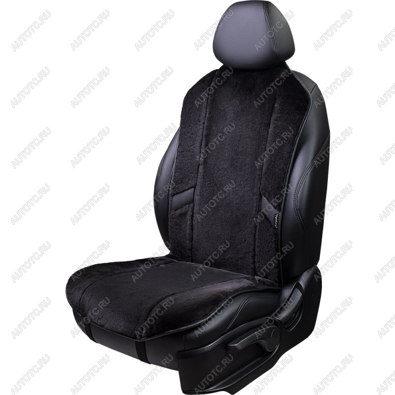 16 777 215 р. Накидка на сиденье (1 место Р. 77 натур. мех) Меховая Lord Autofashion   (шоколад 12 мм, строчка черная)  с доставкой в г. Майкоп