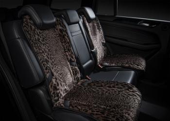 10 199 р. Накидка на сиденье (1 место Р. 7415 натур. мех) Меховая Lord Autofashion   (рысь-леопард на коричневом, строчка чёрная)  с доставкой в г. Майкоп. Увеличить фотографию 6