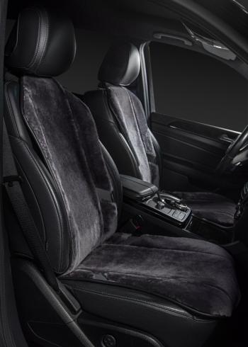16 777 215 р. Накидка на сиденье (1 место Р. 219 натур. мех) Меховая Lord Autofashion   (графит сталь , строчка серый)  с доставкой в г. Майкоп. Увеличить фотографию 2