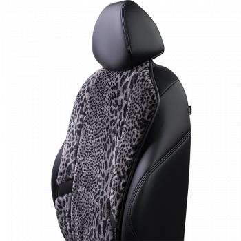 16 777 215 р. Накидка на сиденье (1 место Р. 6217 натур. мех) Меховая Lord Autofashion   (рысь-леопард на сером, строчка чёрная)  с доставкой в г. Майкоп. Увеличить фотографию 8