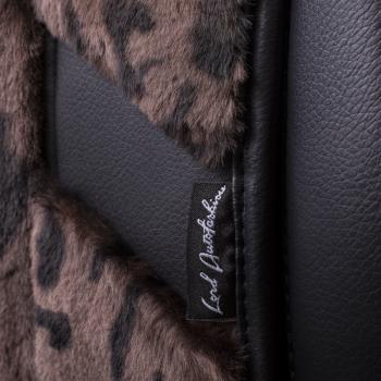 10 199 р. Накидка на сиденье (1 место Р. 7519 натур. мех) Меховая Lord Autofashion   (орех-леопард, строчка черная)  с доставкой в г. Майкоп. Увеличить фотографию 9