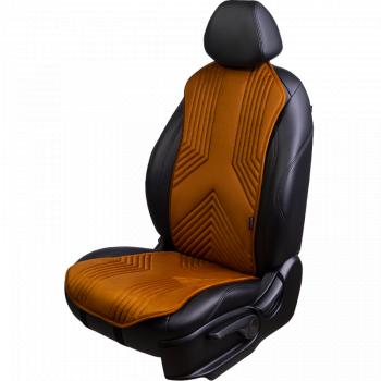 Накидка на сиденье (1 место Афины) ЛЮКС ст ВАН ВЭЙ Lord Autofashion  (бронза, строчка светло-коричневая)