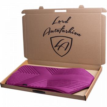 2 599 р. Накидка на сиденье (1 место Афины) ЛЮКС ст ВАН ВЭЙ Lord Autofashion   (фуксия, строчка темно-лиловая)  с доставкой в г. Майкоп. Увеличить фотографию 4