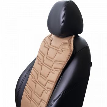 2 599 р. Накидка на сиденье (1 место Афины) ЛЮКС ст ФОРТ Lord Autofashion   (бежевый, строчка коричневая )  с доставкой в г. Майкоп. Увеличить фотографию 8