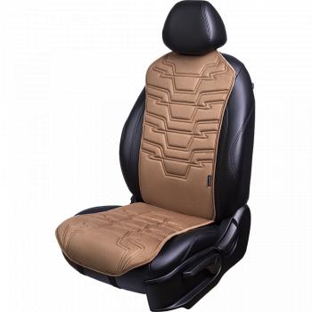 2 599 р. Накидка на сиденье (1 место Афины) ЛЮКС ст ФОРТ Lord Autofashion   (бежевый, строчка коричневая )  с доставкой в г. Майкоп. Увеличить фотографию 11
