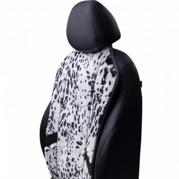 16 777 215 р. Накидка на сиденье (1 место Р 1 Мутон/ Орегон) МУТОН Lord Autofashion   (Лео редкий на белом, вставка чёрная, строчка чёрная)  с доставкой в г. Майкоп. Увеличить фотографию 4