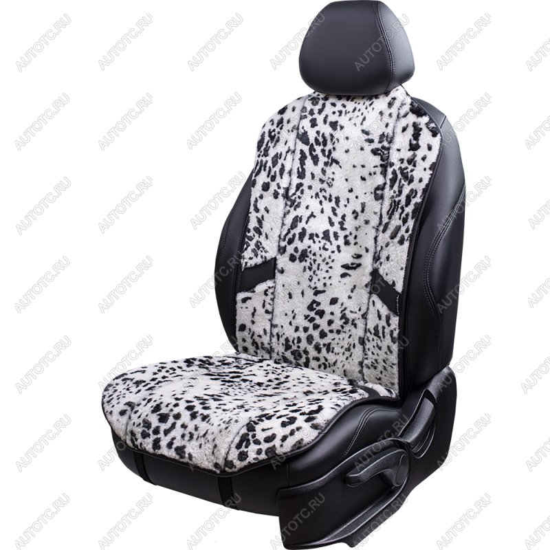 16 777 215 р. Накидка на сиденье (1 место Р 1 Мутон/ Орегон) МУТОН Lord Autofashion   (Лео редкий на белом, вставка чёрная, строчка чёрная)  с доставкой в г. Майкоп