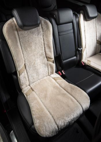 16 777 215 р. Накидка на сиденье (1 место Р 2915 Мутон/ Орегон) МУТОН Lord Autofashion   (сливки, вставка бежевая, строчка белая)  с доставкой в г. Майкоп. Увеличить фотографию 6