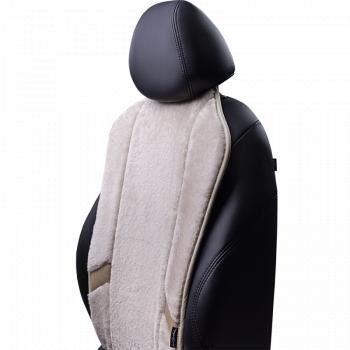 16 777 215 р. Накидка на сиденье (1 место Р 2915 Мутон/ Орегон) МУТОН Lord Autofashion   (сливки, вставка бежевая, строчка белая)  с доставкой в г. Майкоп. Увеличить фотографию 2