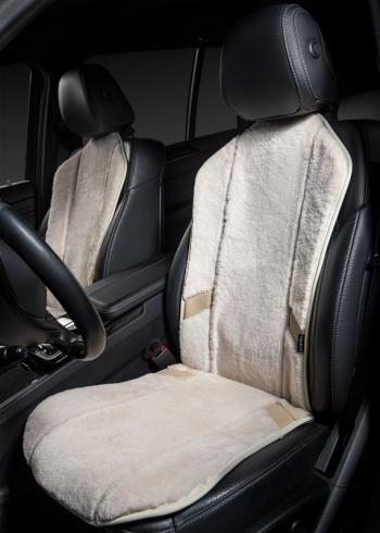 16 777 215 р. Накидка на сиденье (1 место Р 2915 Мутон/ Орегон) МУТОН Lord Autofashion   (сливки, вставка бежевая, строчка белая)  с доставкой в г. Майкоп. Увеличить фотографию 7