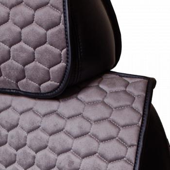 3 399 р. Накидка на сиденье (2 места Афины) ТЕЙЛОР ст СОТА Lord Autofashion   (графит, строчка серая)  с доставкой в г. Майкоп. Увеличить фотографию 3