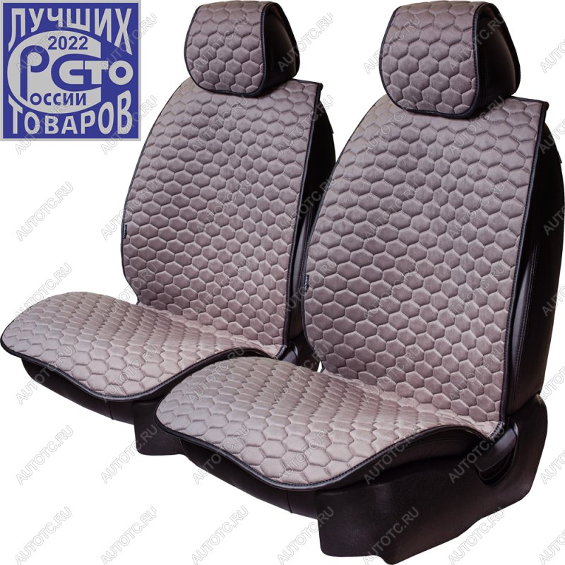 3 399 р. Накидка на сиденье (2 места Афины) ТЕЙЛОР ст СОТА Lord Autofashion   (графит, строчка серая)  с доставкой в г. Майкоп
