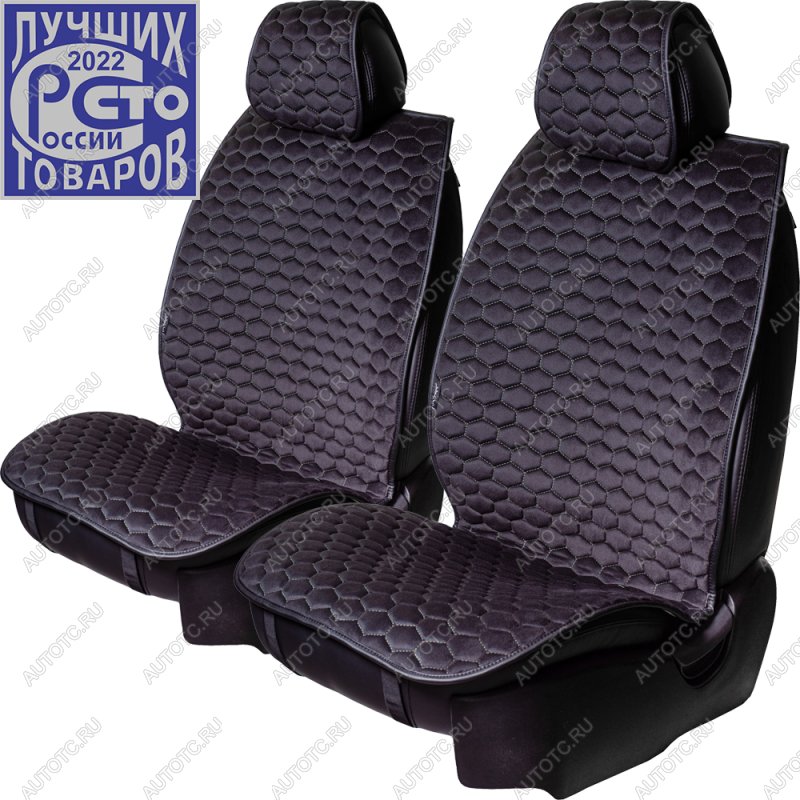 3 399 р. Накидка на сиденье (2 места Афины) ТЕЙЛОР ст СОТА Lord Autofashion   (черный, строчка серая)  с доставкой в г. Майкоп