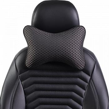 329 р. Подушка-косточка (жаккард) Lord Autofashion Honda Crosstour 1 TF рестайлинг (2013-2016) (черный, строчка Стежок серая)  с доставкой в г. Майкоп. Увеличить фотографию 7