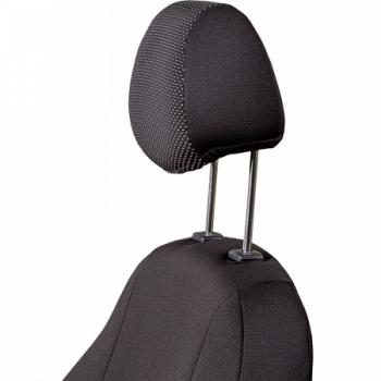 6 299 р. Комплект чехлов для сидений (РЗСиС 60/40 2Г Жаккард) Дублин Lord Autofashion  Уаз Патриот  23632 (2014-2025) 1 рестайлинг пикап, 2-ой рестайлинг пикап (черный, вставка Ёж белая)  с доставкой в г. Майкоп. Увеличить фотографию 2