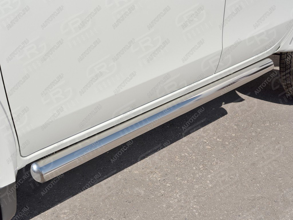 23 799 р. Защита порогов d76 мм SLITKOFF  Mitsubishi Outlander  CW0W (2005-2010) дорестайлинг (с круглыми торцами)  с доставкой в г. Майкоп