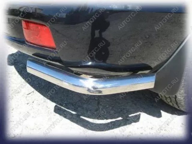 7 349 р. Защита заднего бампера уголки d57 Slitkoff Hyundai Tucson JM (2004-2010) (нержавейка полированная)  с доставкой в г. Майкоп