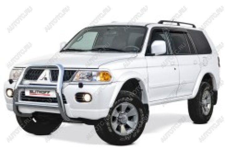 25 999 р. Защита переднего бампера кенгурятник d57 высокий Slitkoff  Mitsubishi Pajero Sport  PA (2004-2008) рестайлинг (нержавейка полированная)  с доставкой в г. Майкоп