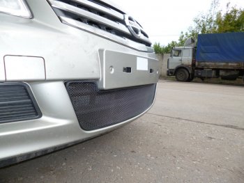 2 999 р. Защитная сетка в бампер (низ, ячейка 3х7 мм) Стрелка11 Стандарт Nissan Almera G15 седан (2012-2019) (Чёрная)  с доставкой в г. Майкоп. Увеличить фотографию 2