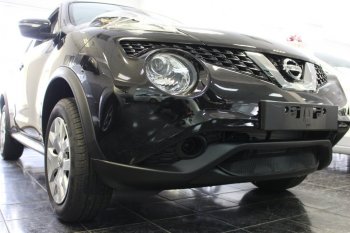 2 999 р. Защитная сетка в бампер (низ, ячейка 3х7 мм) Стрелка11 Стандарт Nissan Juke 1 YF15 рестайлинг (2014-2020) (Чёрная)  с доставкой в г. Майкоп. Увеличить фотографию 2