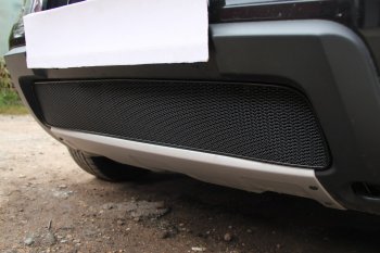 4 299 р. Защитная сетка в бампер (низ, ячейка 4х10 мм) Стрелка11 Премиум Renault Duster HS дорестайлинг (2010-2015) (Чёрная)  с доставкой в г. Майкоп. Увеличить фотографию 3