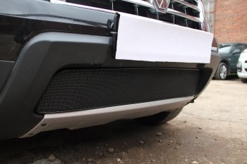 4 299 р. Защитная сетка в бампер (низ, ячейка 4х10 мм) Стрелка11 Премиум Renault Duster HS дорестайлинг (2010-2015) (Чёрная)  с доставкой в г. Майкоп. Увеличить фотографию 4