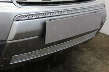 4 099 р. Защитная сетка в бампер (низ, ячейка 4х10 мм) Стрелка11 Премиум Subaru Forester SH (2008-2013) (Хром)  с доставкой в г. Майкоп. Увеличить фотографию 3