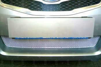 4 299 р. Защитная сетка в бампер (низ, ячейка 4х10 мм) Стрелка11 Премиум Subaru Legacy BM/B14 дорестайлинг седан (2009-2013) (Хром)  с доставкой в г. Майкоп. Увеличить фотографию 2